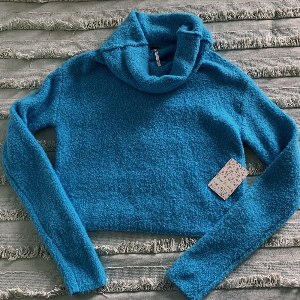 Blue Turtle Neck Free People